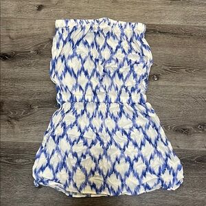 Forever 21 Blue and White Tube Dress